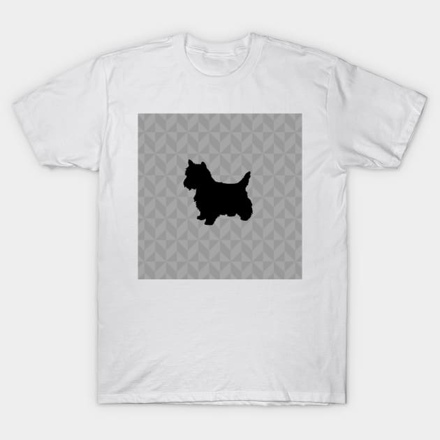 West Highland White or Westie Dog Lover Gift - Scandi Geometric Silhouette T-Shirt by Elsie Bee Designs